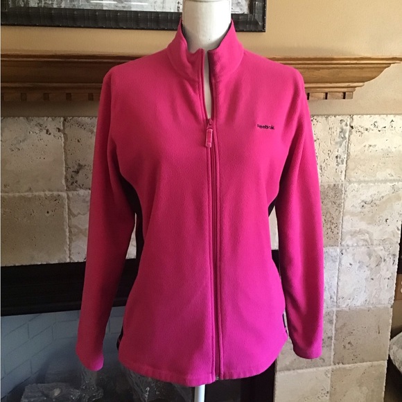 Reebok Jackets & Blazers - Women’s Reebok hot pink zip fleece
